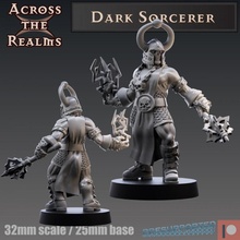 dark sorcerer toys & games gaming hero miniature tabletop chaos quest dnd 5e 3d print model - Mito3D
