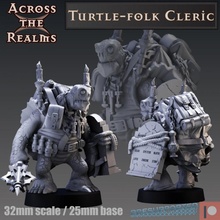 turtle folk clérigo brinquedos jogos miniatura morte grave tampo mesa dnd Tortale 5e Kelemvor 3d print model - Mito3D