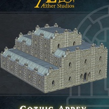 gothic abbey toys & games modular church openlock dragonbite dragonlock dungeonlock 3d print model - Mito3D