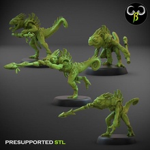 chasseur nova ensemble jouets Jeux dinosaure fantaisie reptile miniature jeu guerre caméléon 3d print model - Mito3D