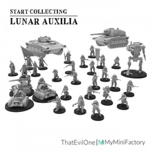 start collecting lunar auxilia - presupported toys & games robot transport heavy weapons mech solar basilisk artillery infantry chaos 28mm team squad bundle command renegades bmp aurox 3d print model - Mito3D