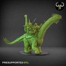 titanodon toys & games dinosaur fantasy lizard reptile miniature wargame warbeast 3d print model - Mito3D