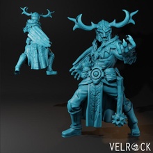 male orc druid casting primal savagery presupported toys & games fantasy d&d dnd cleric halforc shapeshifter supported dungeons-and dragons wild shape 3d print model - Mito3D