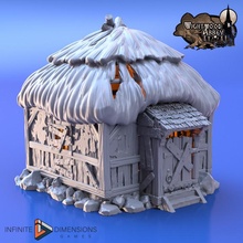 prison hut quarantine toys & games fantasy medieval terrain toilet isolation shack 3d print model - Mito3D