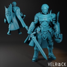 male human warrior longsword toys & games fantasy fighter guard knight captain d&d dnd dungeons dragons supported phandelver sildar 3d print model - Mito3D