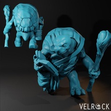 male tortle wizard staff spellbook presupported toys & games fantasy turtle mage spell d&d dnd dungeons dragons sorcerer supported 3d print model - Mito3D