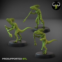 novaraptor üfleme borusu Ayarlamak oyuncaklar oyunlar Dinozor fantezi kertenkele sürüngen minyatür savaş oyunu 3d print model - Mito3D