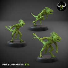novaraptor blowpipe set toys & games dinosaur fantasy lizard reptile miniature wargame 3d print model - Mito3D