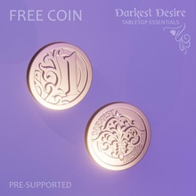 free coin & garden free coin fantasy money token boardgame tabletop currency d&d dnd pnp assets presupported 3d print model - Mito3D