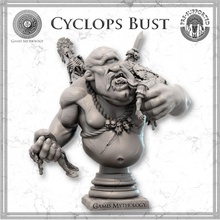 Tepegöz büst oyuncaklar oyunlar canavar yaratık fantezi dev Yunan mitoloji savaş oyunları masaüstü oyunu efsane Busto mitolojik ciclope sikloplar 3d print model - Mito3D