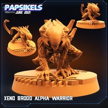 xeno cría alfa guerrero juguetes juegos 3d print model - Mito3D