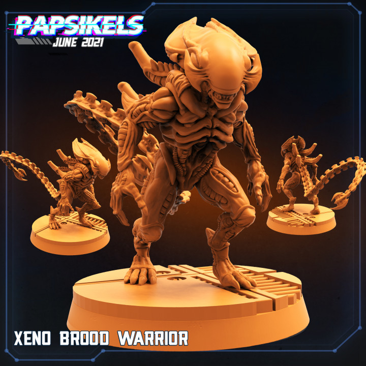 xeno brood warrior toys & games 3D print model - Mito3D