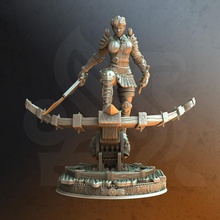 ingeni frida lars toys & games fantasy female warrior steampunk ballista engineer siege equipment 3d print model - Mito3D