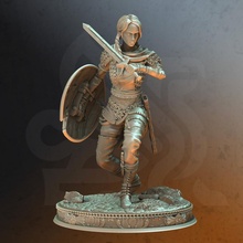 shield maiden Freya peur jouets Jeux femelle combattant bouclier viking guerrier jeune fille saxon anglo 3d print model - Mito3D
