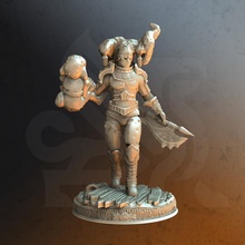 jarl's wrath ymir tresarg toys & games armor axe viking warrior steampunk evil power raider intimidating 3d print model - Mito3D