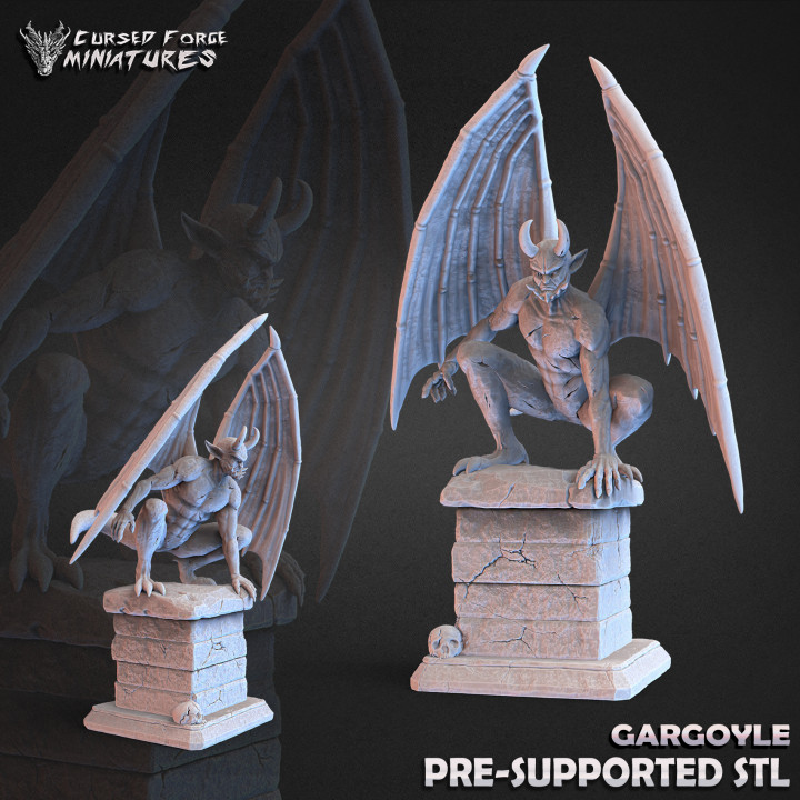 gargoyle giocattoli Giochi draghi dungeon scultura statua vampiro elementare cimitero d dnd scenario 5e maledizione strahd 3D print model - Mito3D