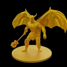 pit fiend toys & games demon big devil wings large mace winged 3d print model - Mito3D