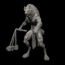 flind skull mace dnd pathfinder hyena gnoll 3d print model - Mito3D