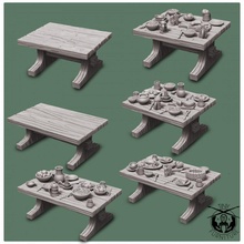 medieval dining tables 3d print model - Mito3D