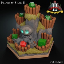 pillars stone ii rock golem dice pedestal tabletop holder games support free accessories set dnd rpg 3d print model - Mito3D