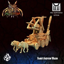 bandit harpon wagon jouets Jeux fantaisie Dieu rpg jeu guerre dnd caravane marchands fonderie hyène bandits estropié cgf folie route 3d print model - Mito3D