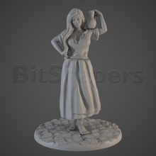 townsfolk 01 maid water toys & games female girl woman peasant 3d print model - Mito3D