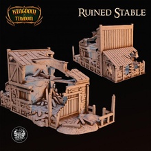 ruined stable toys & games building dnd terrian ruinedterrain ruinedstable ruinedbuilding 3d print model - Mito3D