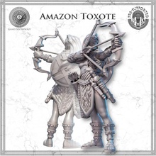 Amazonas toxote juguetes juegos antiguo arquero fantasía griego histórico mitología soldado guerra juego guerrero personaje guerras mesa hellas amazonas púnico 3d print model - Mito3D