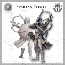 spartan toxote toys & games archer fantasy mythology war wargames wargaming character tabletop wargame spartans 300 punic espartano arquero 3d print model - Mito3D