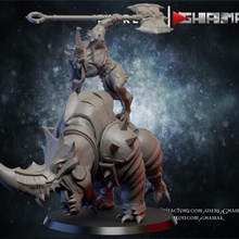 chaos3 inferno rinoceronte 2 supporto pronto giocattoli Giochi draghi dungeon warhammer miniatura gioco guerra dnd esploratore 3d print model - Mito3D