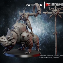 chaos3 enfer rhinocéros 3 soutien prêt jouets Jeux dragons miniature jeu guerre dnd éclaireur waehammer donjon 3d print model - Mito3D