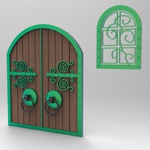 peri kapılar ev mantar kapı fantezi minyatür diyorama 3d print model - Mito3D