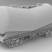 Tanker Wagen Modell Rahmen sla Öl Eisenbahn Treibstoff oo 3d print model - Mito3D