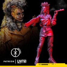 cyberpunk damballah vudú posesión pandilla figura miniaturas rpg juegos guerra ciencia ficción mesa Patreon 28mm 32mm unit9 escaramuza 3d print model - Mito3D