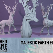 majestuoso tierra alce ciervo elemental 3d print model - Mito3D