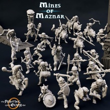 maznar goblin army - presupported 27 models store fantasy figure wargaming warhammer miniature lotr tabletop 28mm dnd bundle frostgrave skirmish mines warg 5e greenskin gobbo pre-supported 3d print model - Mito3D