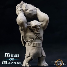 cave troll - throwing rock presupported store fantasy figure giant wargaming warhammer miniature lotr large tabletop ogre mountain 28mm dnd frostgrave skirmish 5e pre-supported 3d print model - Mito3D