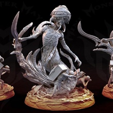 earth genie store fantasy gaming rpg water wind magic thunder tabletop dnd elementals wishes 5e djinn efreet dao marids 3d print model - Mito3D