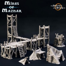 goblin buildings set - supportless modular store architecture building fantasy terrain wargaming warhammer lotr tabletop tent 28mm dnd primitive frostgrave skirmish mines scatter scaffolding 3d print model - Mito3D