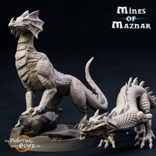 cave drakelings - presupported store dragon fantasy figure lizard mini wargaming warhammer miniature lotr tabletop 28mm dnd wyvern drake frostgrave skirmish wyrm 5e pre-supported 3d print model - Mito3D