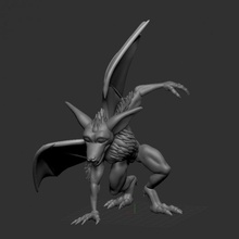 cute gargoyles bat creature fantasy flying dungeon gargoyle dnd 3d print model - Mito3D