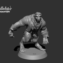 fantasy football - beast werewolf store necromantic 3d print model - Mito3D