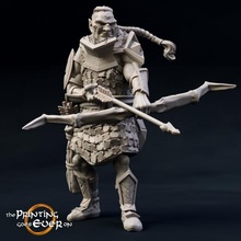 orc archer - presupported store fantasy mini wargaming warhammer hunter miniature lotr bow tabletop ranger 28mm dnd tracker frostgrave skirmish armored 5e half-orc pre-supported statblock 3d print model - Mito3D