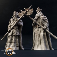 king guard statues - supportless store ancient building fantasy figure statue stone terrain wargaming warhammer lotr tabletop 28mm dnd frostgrave skirmish scatter 3d print model - Mito3D