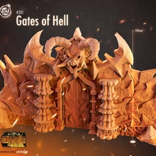 gates hell pre-supported store door terrain scatter castnplay presupported avernus 3d print model - Mito3D