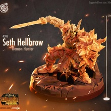 seth Hellbrow pre supported Tienda demonio infierno héroe personaje dnd reparto presupuesto avernus soportado 3d print model - Mito3D