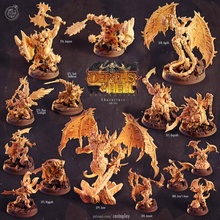 depths hell pre-supported bundle store demon characters collection set angels hells openlock demons presupported avernus 3d print model - Mito3D