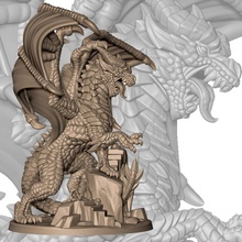 büyük mağara Ejderha mağaza pençe diş kanatlar boynuz çene kertenkele ejderi ejderha 3d print model - Mito3D