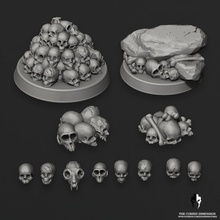 skulls props piles set 01 store gore tokens darkeldar drukhari 3d print model - Mito3D