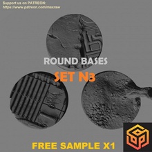 bases - set n3 free sample 3d print model - Mito3D
